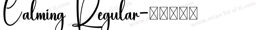 Calming Regular字体转换